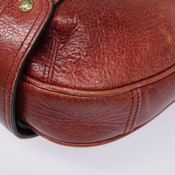 BURBERRY Shoulder Bag Leather Red Auth ti2068 - Picture 16 of 16